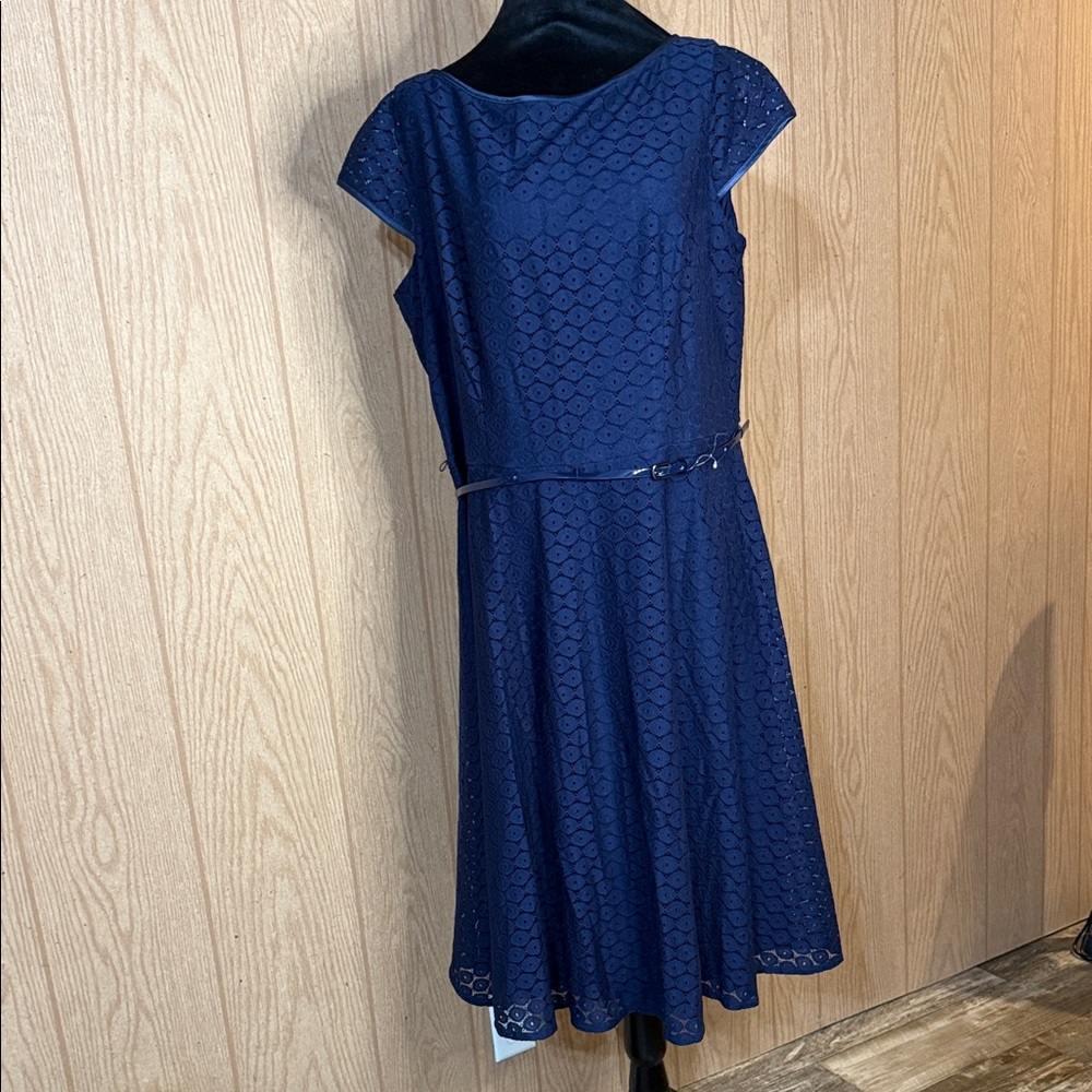 Elegant NEW Navy Blue Lace Dress Size 16